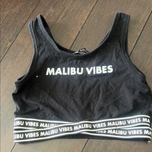 Malibu Vibes Black Kids Tank Top
